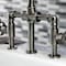 Kingston Brass KS2334RKX Bridge Kitchen Faucet with Brass Sprayer, Black Stainless KS2334RKX - alternate 4
